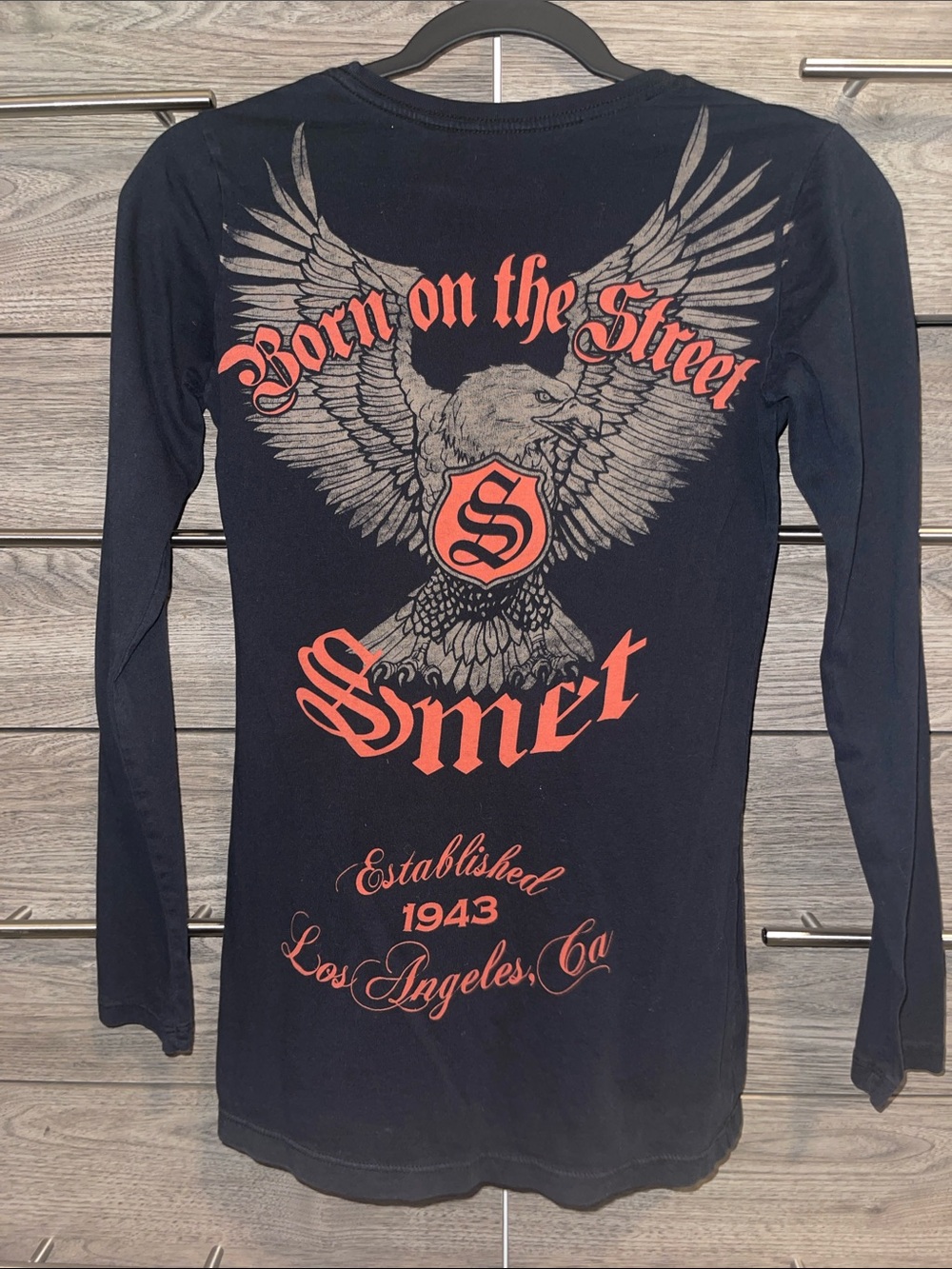 SMET 'Blood for Blood' Long-Sleeve Tee in Black - Picture 2 of 2